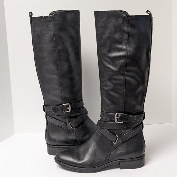 Sam Edelman Pansy Knee High Boots, Black Leather, Women's 8.5 M - Picture 2 of 7
